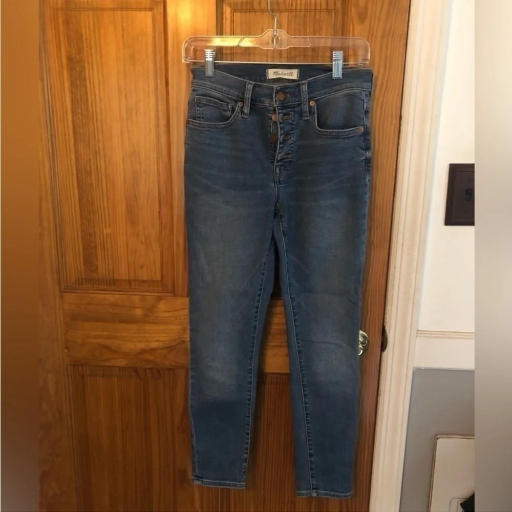 Madewell 9” Mid-Rise Skinny Crop Blue Jeans